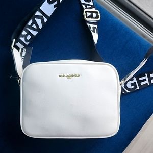 Karl Lagerfeld winter white sporty crossbody bag